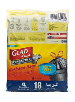 Glad Tuff Stuff Garbage X-Large Bags 170 Litres 18 count Black 80x104cm  - Image 2