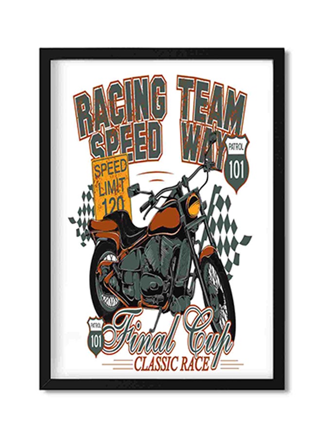 LOWHA Racing Team Wall Art Painting Multicolour 32x22x2cm  - Image 1