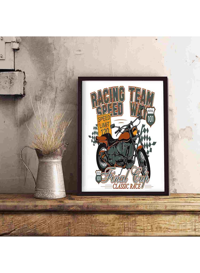 LOWHA Racing Team Wall Art Painting Multicolour 32x22x2cm  - Image 5