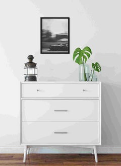 LOWHA Black Frame Sports Coupe On Road Wall Art Painting Multicolour 32x22x2cm  - Image 2