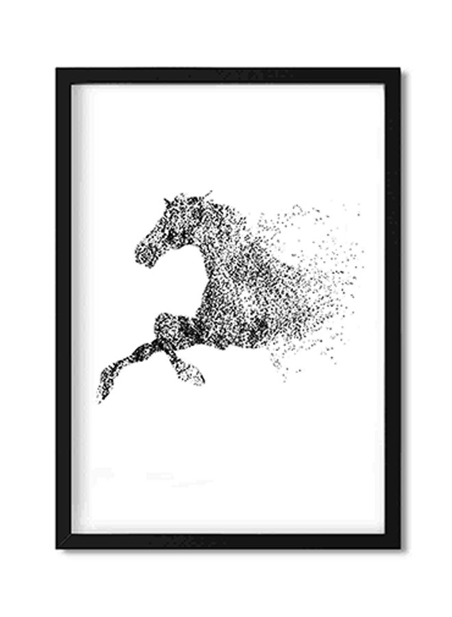 لوحة فنية بطبعة آخر حصان يركض متعدد الألوان 32x22x2Ø³Ù†ØªÙŠÙ…ØªØ± - Image 1