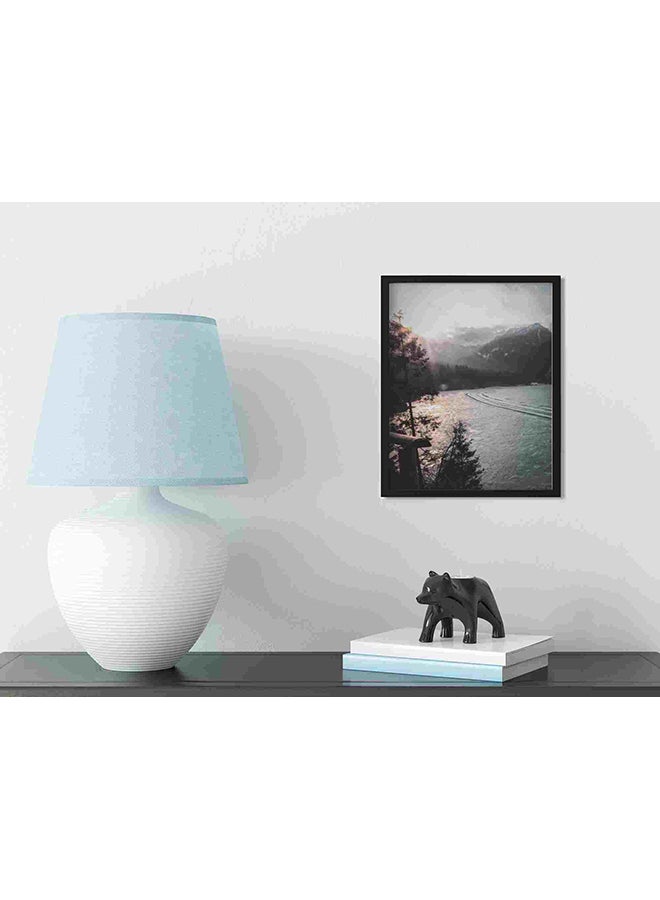 LOWHA Calm Of Body Of Water In Front Of Mountain Wall Art Painting Multicolour 32x22x2centimeter  - Image 3
