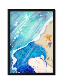 Ocean Beach Wall Art Painting Multicolour 32x22x2cm