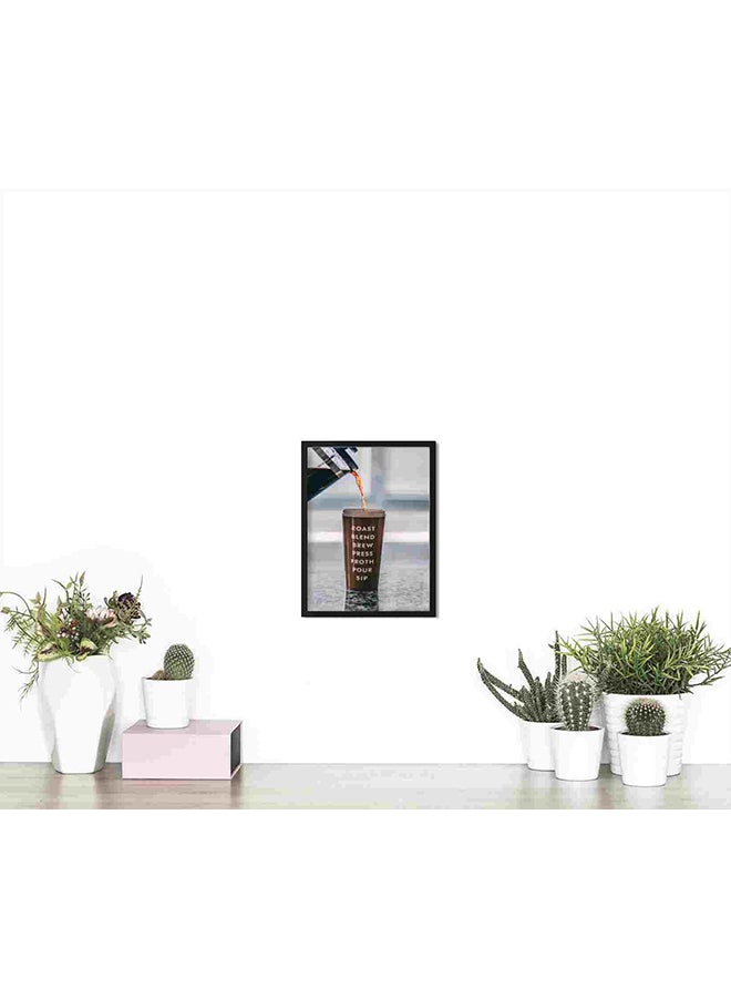 لوحة فنية لديكور الحائط برسمة مشروب القهوة المحمصة متعدد الألوان 22x32سم - Image 4