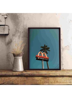 LOWHA Mcdonald Drive Thru Old Road Signage Wall Art Painting Multicolour 32x22x2cm  - Image 5