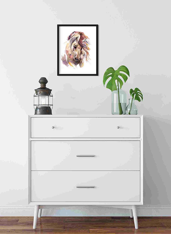 لوحة فنية لديكور الحائط برسمة حصان متعدد الألوان 32x22x2Ø³Ù†ØªÙŠÙ…ØªØ± - Image 2