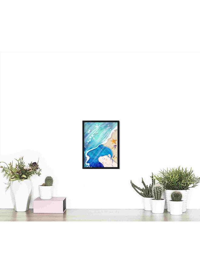 LOWHA - Ocean Beach Wall Art Painting Multicolour 32x22x2cm - Image 1
