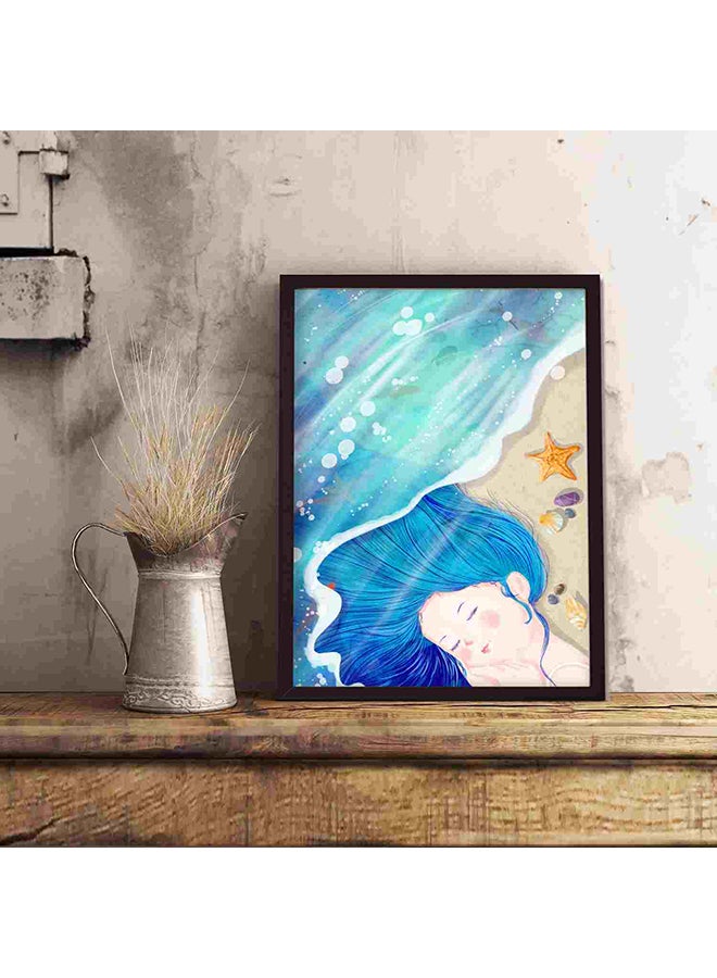 LOWHA - Ocean Beach Wall Art Painting Multicolour 32x22x2cm - Image 1