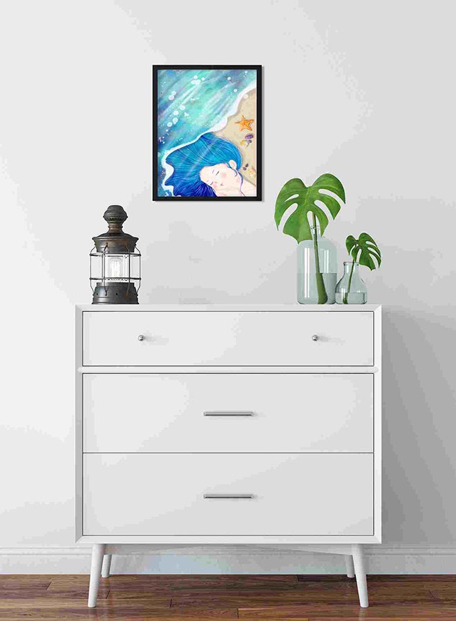 LOWHA - Ocean Beach Wall Art Painting Multicolour 32x22x2cm - Image 1