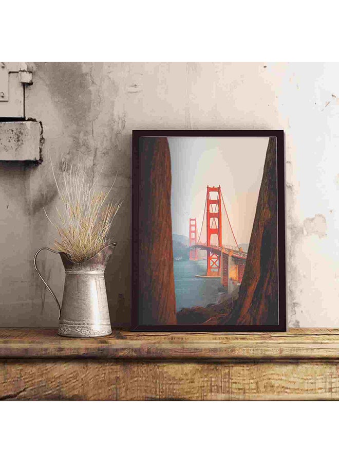 لوحة فنية لديكور الحائط تمثل جسر البوابة الذهبية في سان فرانسيسكو متعدد الألوان 32x22x2Ø³Ù†ØªÙŠÙ…ØªØ± - Image 5
