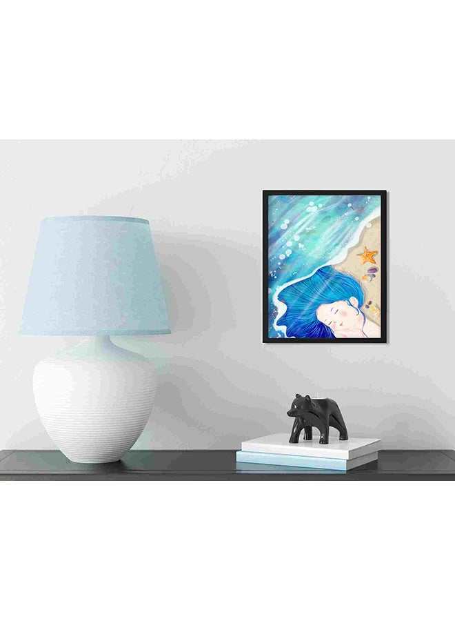 LOWHA - Ocean Beach Wall Art Painting Multicolour 32x22x2cm - Image 1