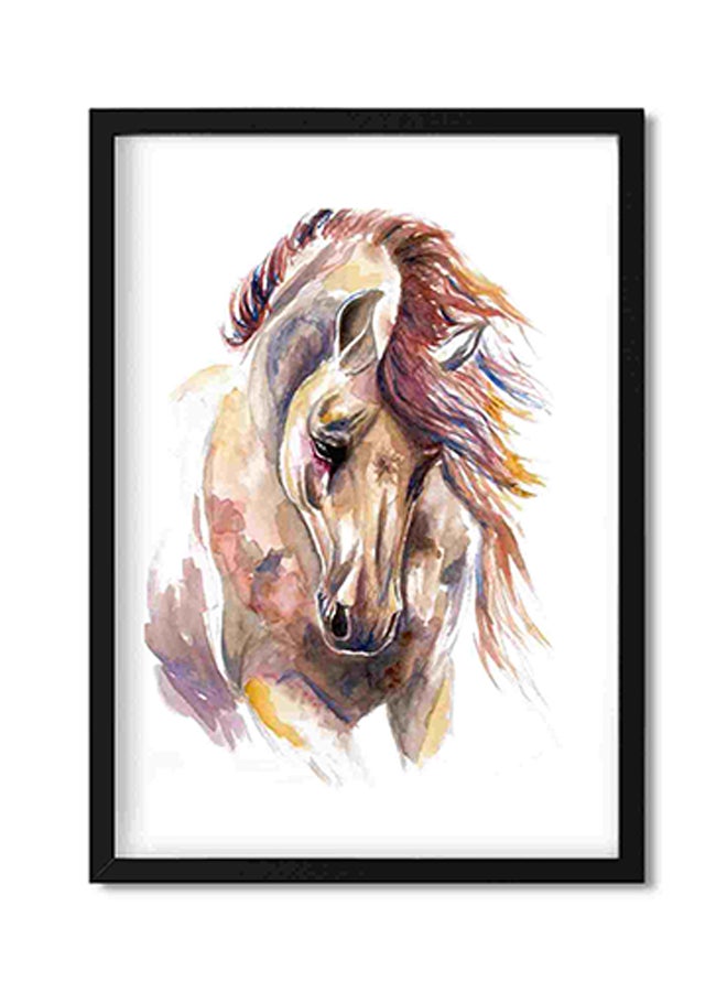 لوحة فنية لديكور الحائط برسمة حصان متعدد الألوان 32x22x2Ø³Ù†ØªÙŠÙ…ØªØ± - Image 1