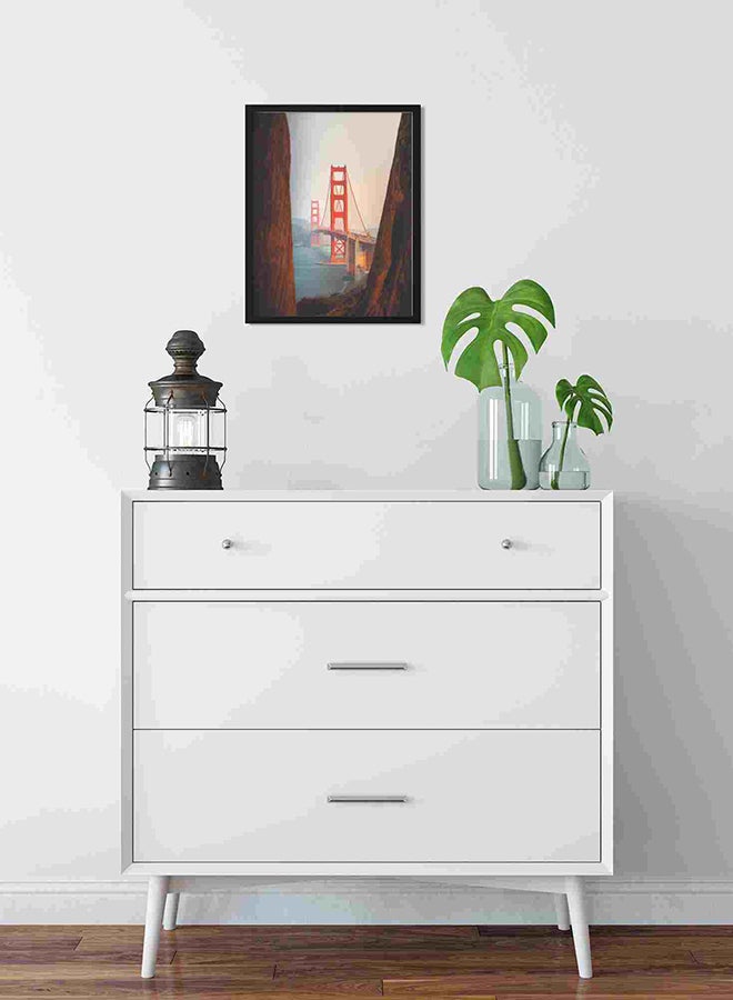 لوحة فنية لديكور الحائط تمثل جسر البوابة الذهبية في سان فرانسيسكو متعدد الألوان 32x22x2Ø³Ù†ØªÙŠÙ…ØªØ± - Image 2