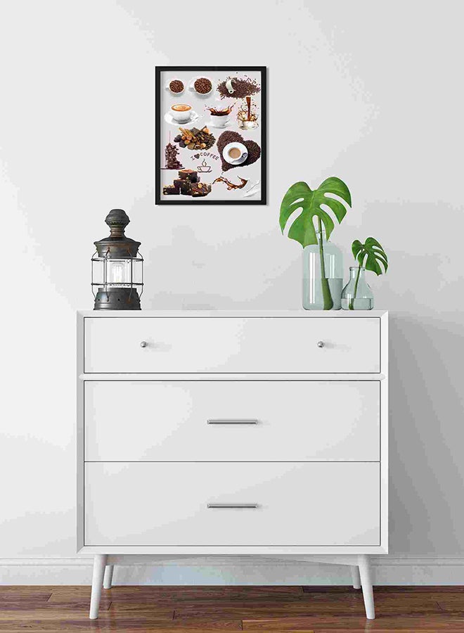 LOWHA Mult Coffee Wall Art Painting Multicolour 32x22x2centimeter - Image 2