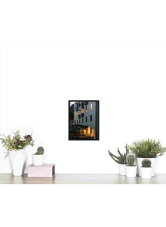 لوحة فنية لديكور الحائط بطبعة مقهى باللون الرمادي متعدد الألوان 32x22x2سم - Image 4