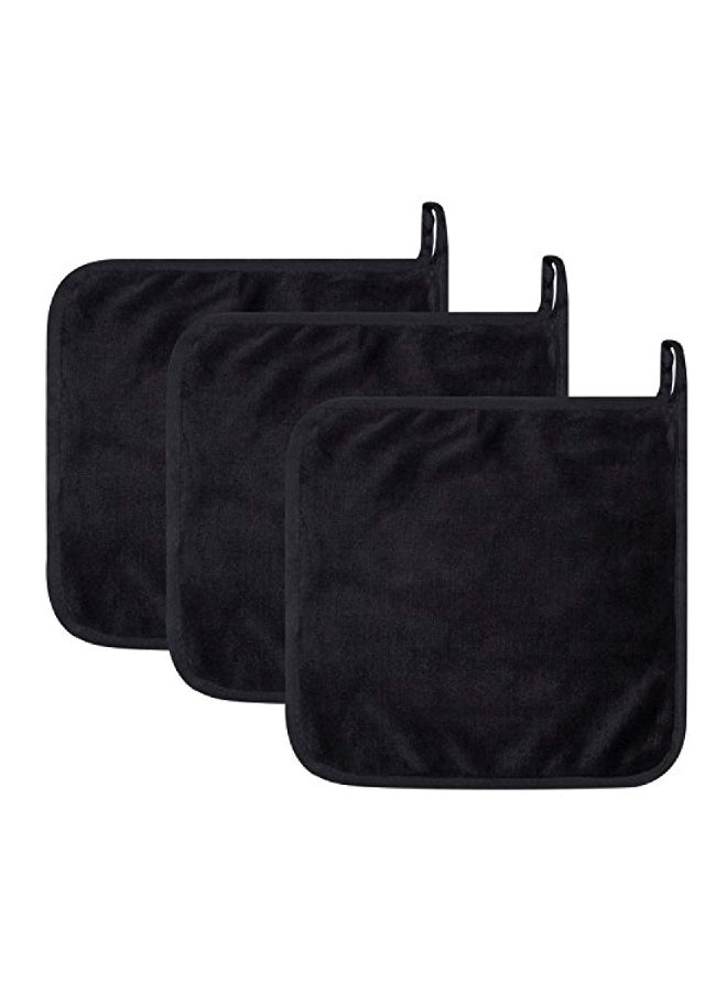 Pack Of 3 Makeup Removal Facial Cloth Black - v1559642787/N26381076A_1