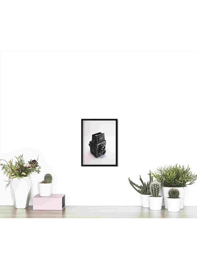 LOWHA Black Frame Twin Lens Camera Wall Art Painting Multicolour 32x22x2cm  - Image 4