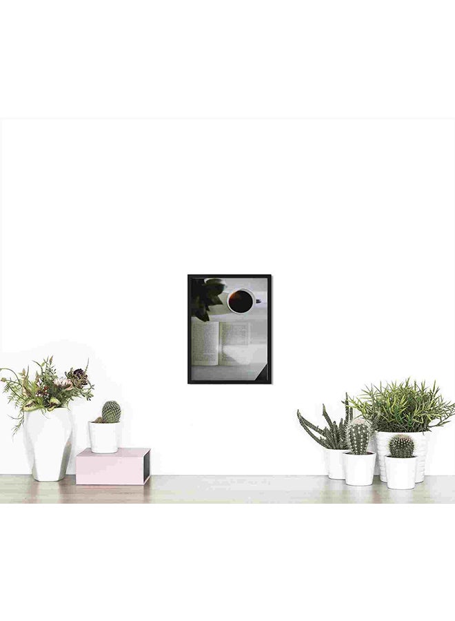 LOWHA Reding With Coffee Cup Wall Art Painting Multicolour 32x22x2cm - Image 4