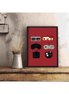 LOWHA Gaming Joysticks Wall Art Painting Multicolour 32x22x2centimeter  - Image 5