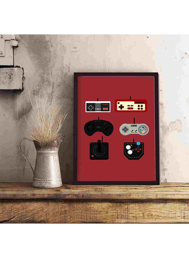 LOWHA Gaming Joysticks Wall Art Painting Multicolour 32x22x2centimeter  - Image 5