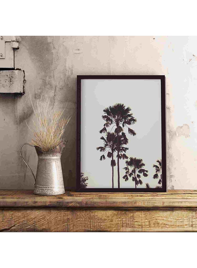 لوحة فنية لديكور الحائط برسمة "أشجار نخيل طويلة" متعدد الألوان 32x22x2سم - Image 5