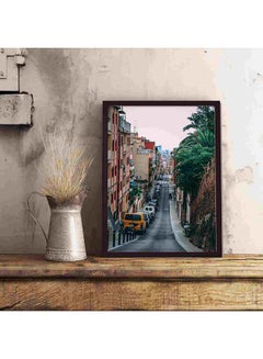 LOWHA Road Between Building Wall Art Painting Multicolour 32x22x2cm  - Image 5