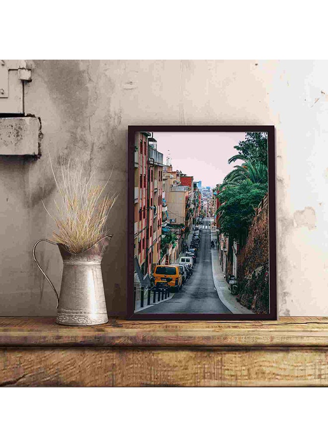 LOWHA Road Between Building Wall Art Painting Multicolour 32x22x2cm  - Image 5