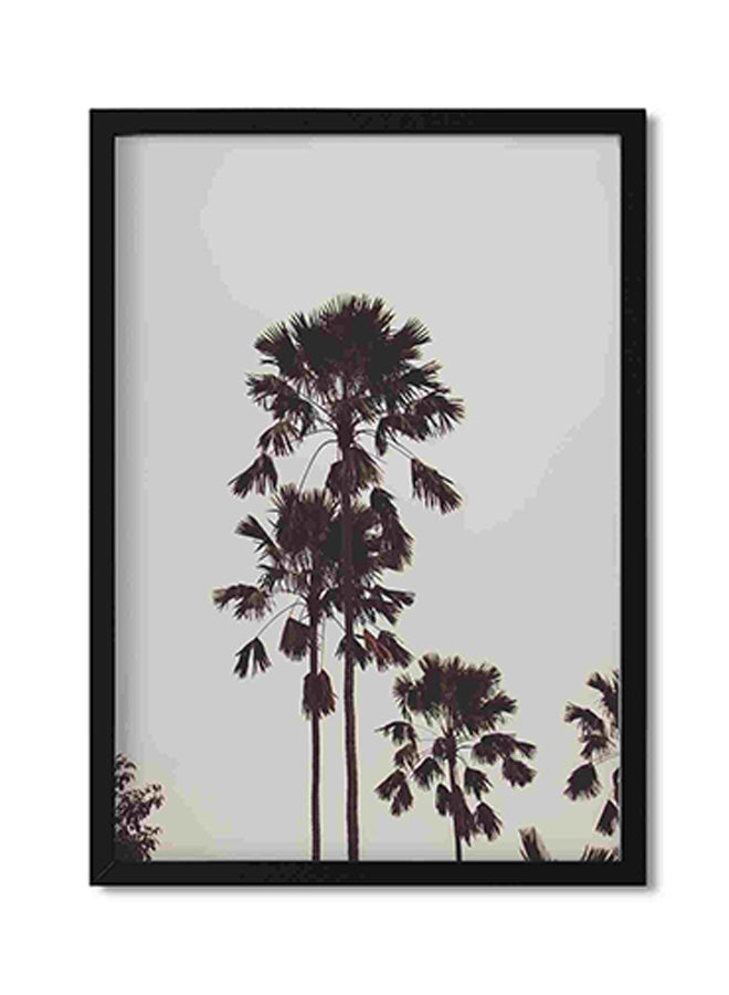 لوحة فنية لديكور الحائط برسمة "أشجار نخيل طويلة" متعدد الألوان 32x22x2سم - Image 1