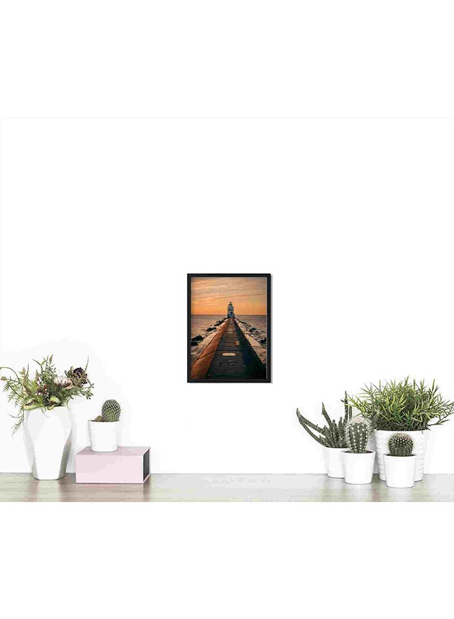 لوحة فنية لديكور الحائط تمثل المنارة في الساعة الذهبية متعدد الألوان 32x22x2Ø³Ù†ØªÙŠÙ…ØªØ± - Image 4