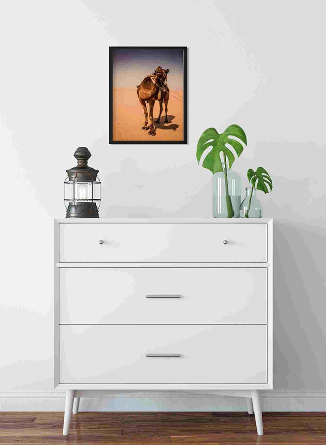 لوحة فنية لديكور الحائط تمثل جملاً يقف على الرمال متعدد الألوان 32x22x2Ø³Ù†ØªÙŠÙ…ØªØ± - Image 2