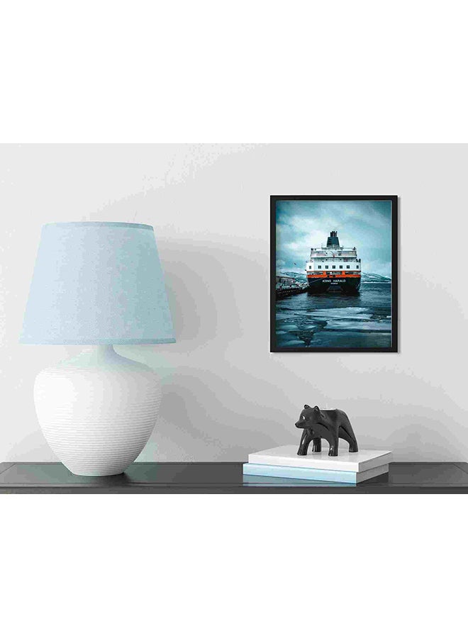 لوحة فنية لديكور الحائط بطبعة سفينة راسية متعدد الألوان 32x22x2Ø³Ù†ØªÙŠÙ…ØªØ± - Image 3