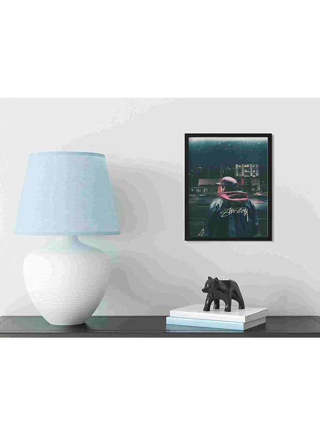 LOWHA Man Standing Beside Road Wall Art Painting Multicolour 32x22x2cm  - Image 3