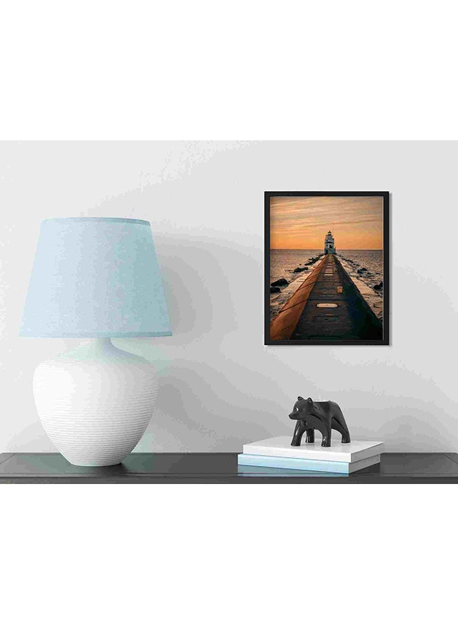 لوحة فنية لديكور الحائط تمثل المنارة في الساعة الذهبية متعدد الألوان 32x22x2Ø³Ù†ØªÙŠÙ…ØªØ± - Image 3