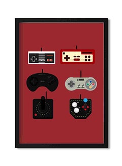 LOWHA Gaming Joysticks Wall Art Painting Multicolour 32x22x2centimeter  - Image 1