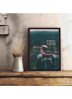 LOWHA Man Standing Beside Road Wall Art Painting Multicolour 32x22x2cm  - Image 5