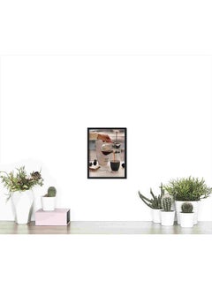 LOWHA Coffee Clear Glass Pitcher Wall Art Painting Multicolour 32x22x2centimeter  - Image 4