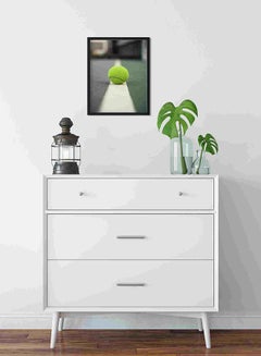 LOWHA Green Tennis Ball On Court Wall Art Painting Multicolour 32x22x2centimeter  - Image 2