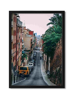 LOWHA Road Between Building Wall Art Painting Multicolour 32x22x2cm  - Image 1
