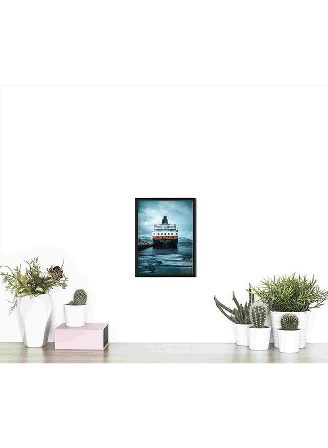 لوحة فنية لديكور الحائط بطبعة سفينة راسية متعدد الألوان 32x22x2Ø³Ù†ØªÙŠÙ…ØªØ± - Image 4