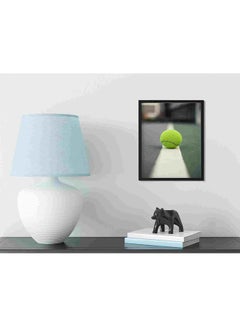 LOWHA Green Tennis Ball On Court Wall Art Painting Multicolour 32x22x2centimeter  - Image 3