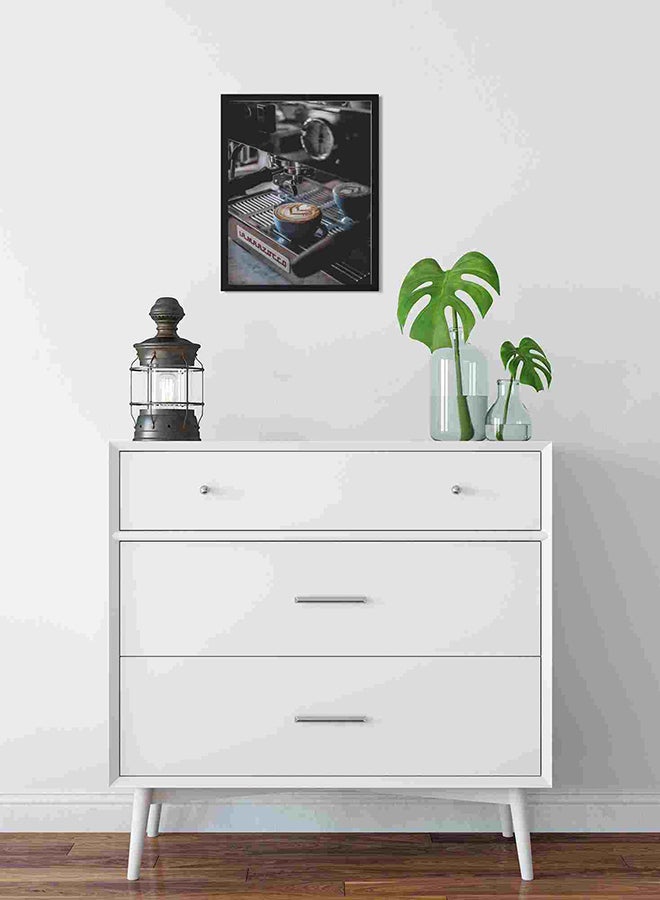 LOWHA Lamarzocco Making Latte Wall Art Painting Multicolour 32x22x2centimeter - Image 2