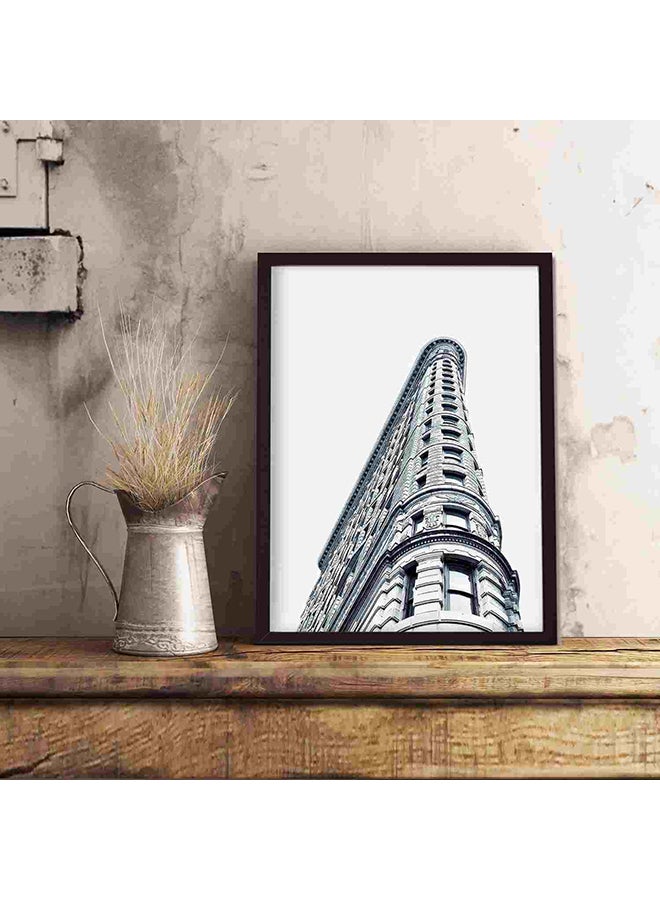 LOWHA Architecture Building City Black Frame And White Wall Art Painting Multicolour 32x22x2cm - Image 5