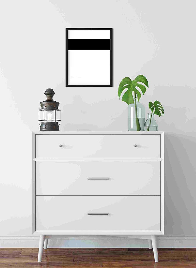 لوحة فنية لديكور الحائط بخط أسود داخل إطار متعدد الألوان 32x22x2سم - Image 2