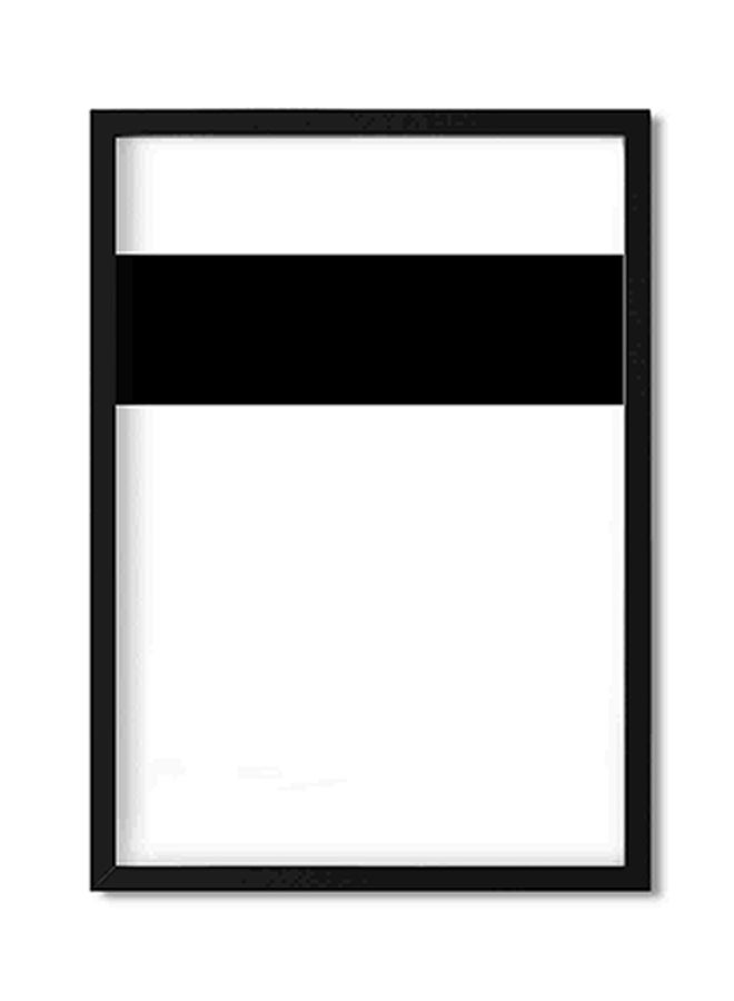 لوحة فنية لديكور الحائط بخط أسود داخل إطار متعدد الألوان 32x22x2سم - Image 1