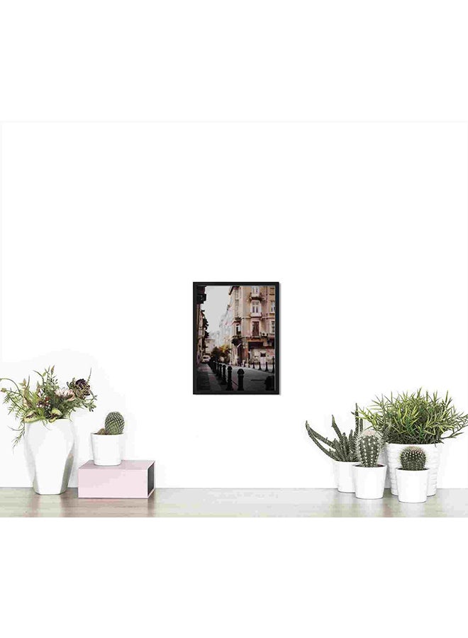 لوحة فنية لديكور الحائط بإطار أسود وأعمدة معدنية متعدد الألوان 32x22x2سم - Image 4