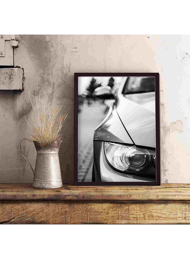 لوحة فنية لديكور الحائط تمثل صورة مقربة للمصباح الأمامي لسيارة بي إم دبليو متعدد الألوان 32x22x2سم - Image 5