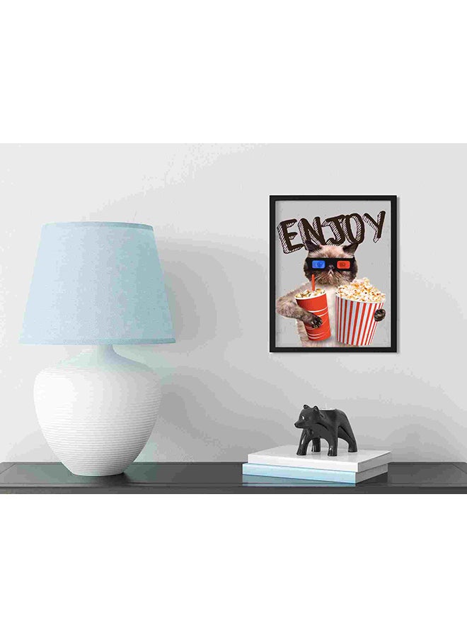 LOWHA - Enjoy Wall Art Painting Multicolour 32x22x2centimeter - Image 1