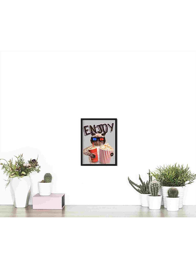 LOWHA - Enjoy Wall Art Painting Multicolour 32x22x2centimeter - Image 1