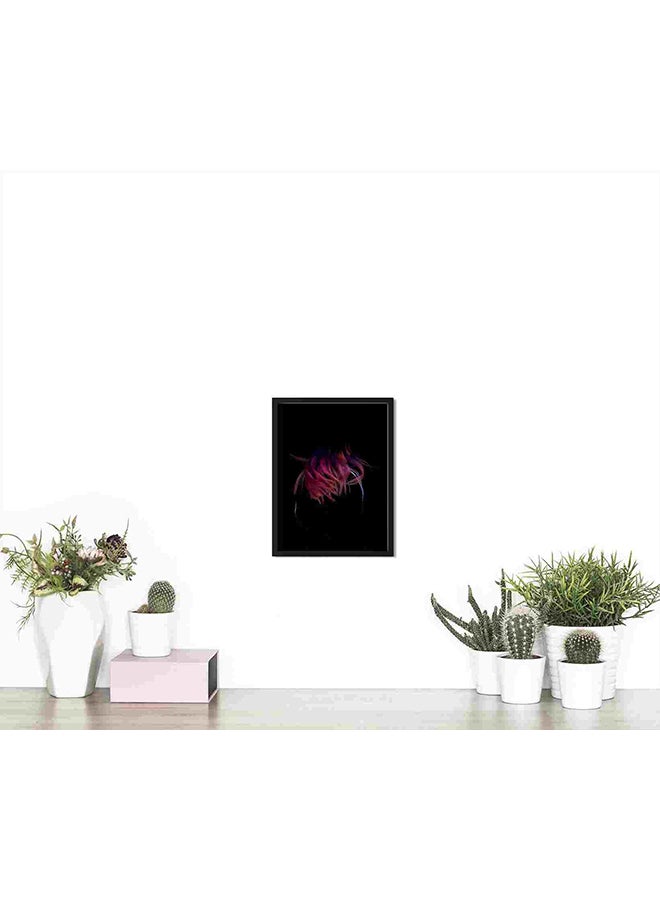LOWHA Wearing Black Frame Jacket Wall Art Painting Multicolour 32x22x2cm - Image 4