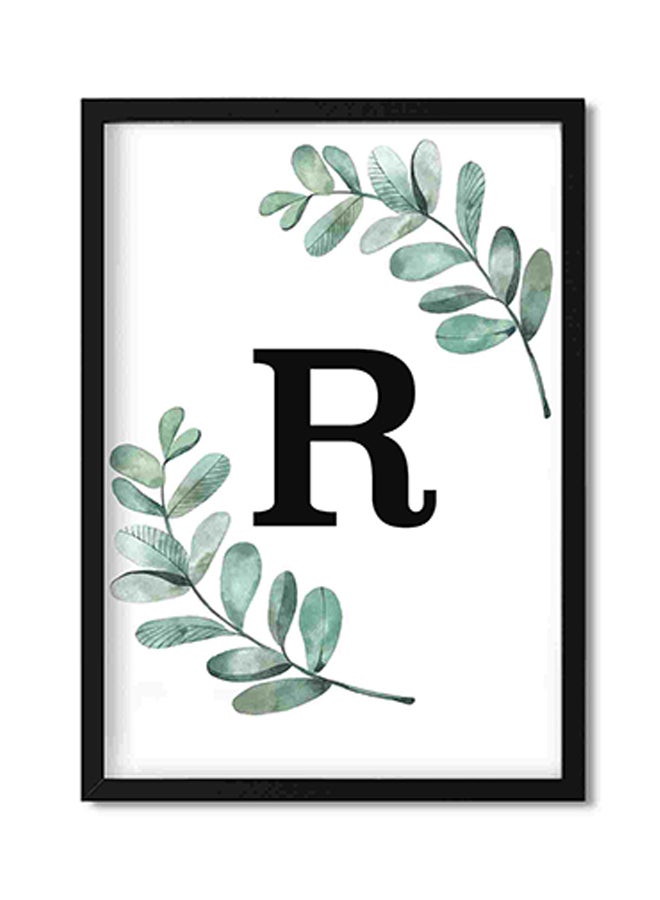 لوحة فنية لديكور الحائط بها الحرف R متعدد الألوان 32x22x2سم - Image 1